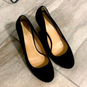 Cole Haan black suede wedge w Nike air tech sz 8.5